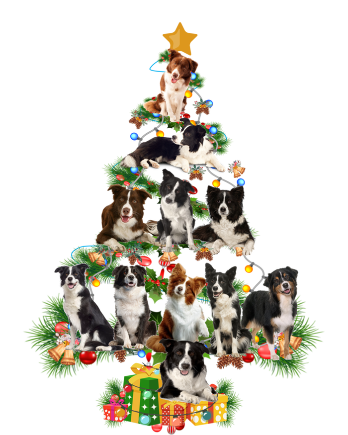 Funny Border Collie Dog Merry Christmas Tree Lover Xmas 2020 Gift Button