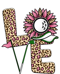 Golf T Shirts, Love Golf Leopard Sunflower Sports Ball Valentine Plus Size Full Zip Hoodie