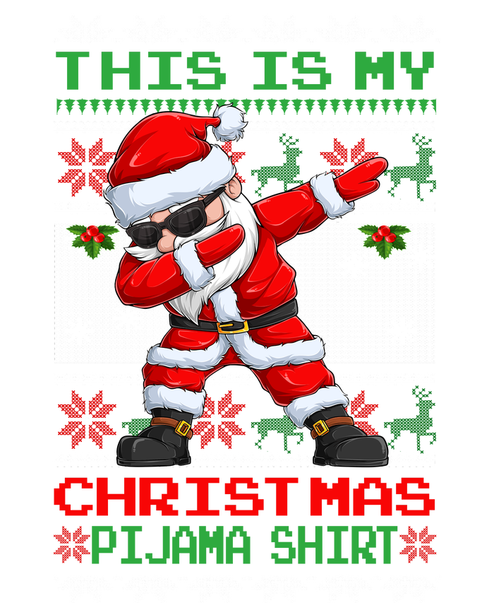 This Is My Christmas Pajama Dabbing American Santa Women's Fleece Hoodie