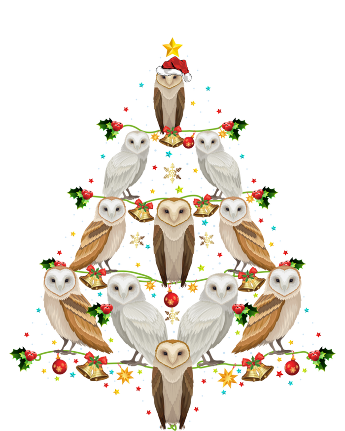 Barn Owl Bird Christmas Tree Gift Funny Christmas Barn Owl Gift Coaster