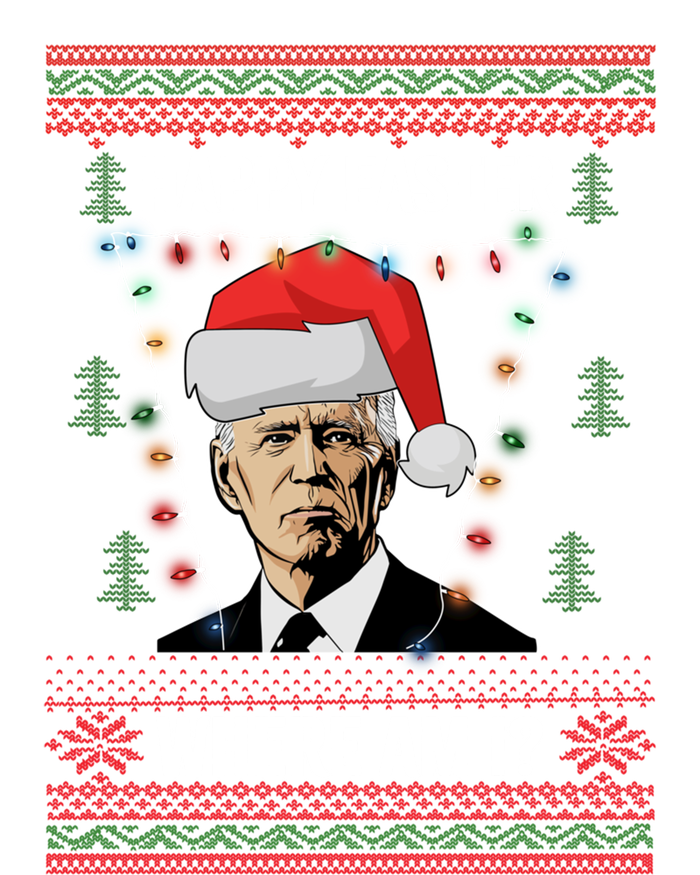 Happy Easter Joe Biden Xmas Lights Ugly Christmas Sweater Gift Bumper Sticker