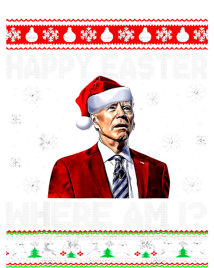 Happy Easter Where Am I Funny Joe Biden Santa Ugly Christmas Gift 16 in Basic Backpack