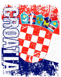 CROATIA Flag Vintage Distressed CROATIA Women's V-Neck T-Shirt