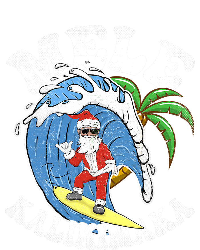 Mele Kalikimaka Christmas Surf Santa Surfing Hawaii Poster