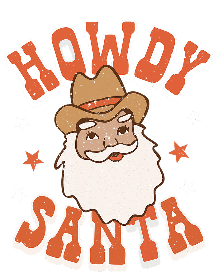 Retro Cute Western Christmas Howdy Santa Cowboy Funny Xmas T-Shirt