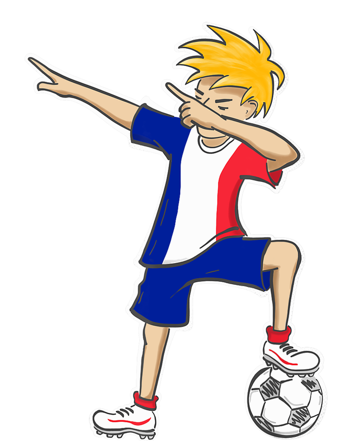 France Soccer Jersey Dabbing Boy French Flag T-Shirt