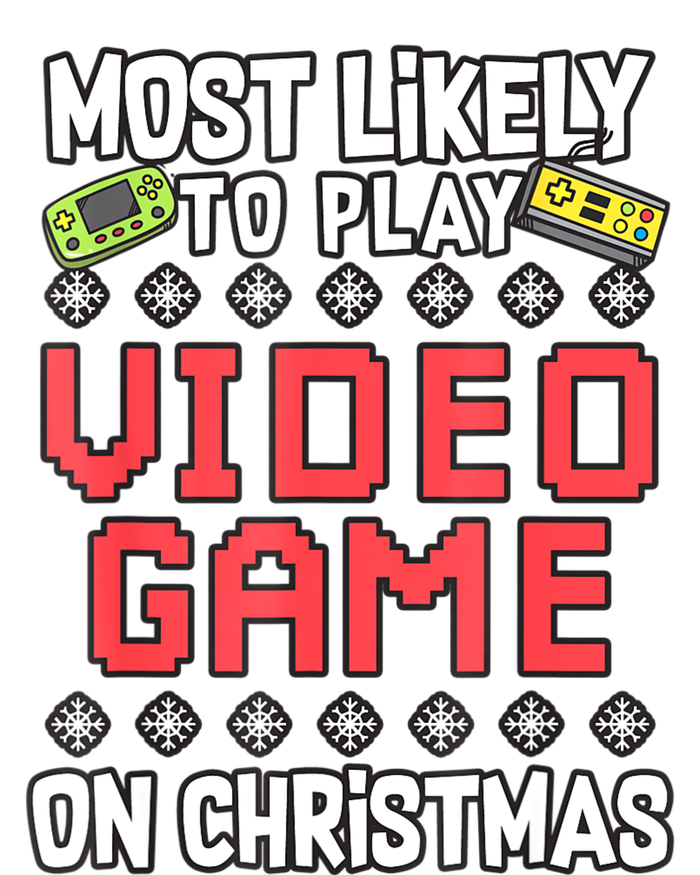 Most Likely To Play Video Games On Christmas Xmas Lights T-Shirt