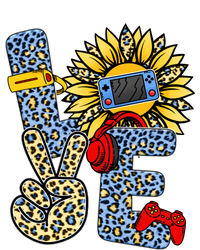 Love Video Game Gamer Leopard Sunflower Graphic Plus Size Toddler T-Shirt