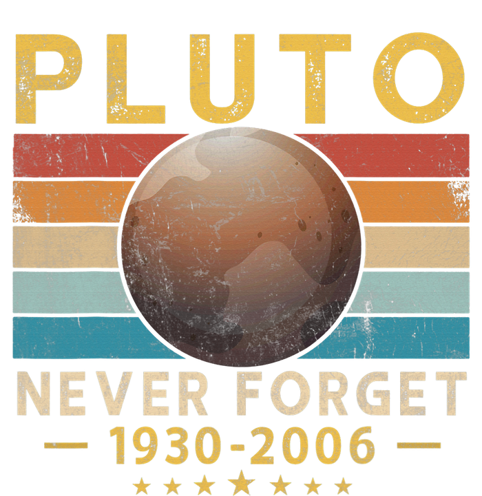 Never Forget Pluto Retro Style Vintage Funny Space Science Kids Long Sleeve Shirt