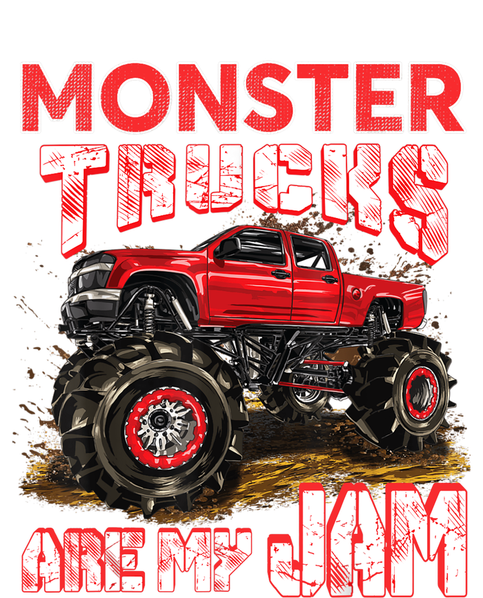 Monster Truck Are My Jam For Monster Truck Lovers Women's Long Sleeve Flannel Pajama Set 