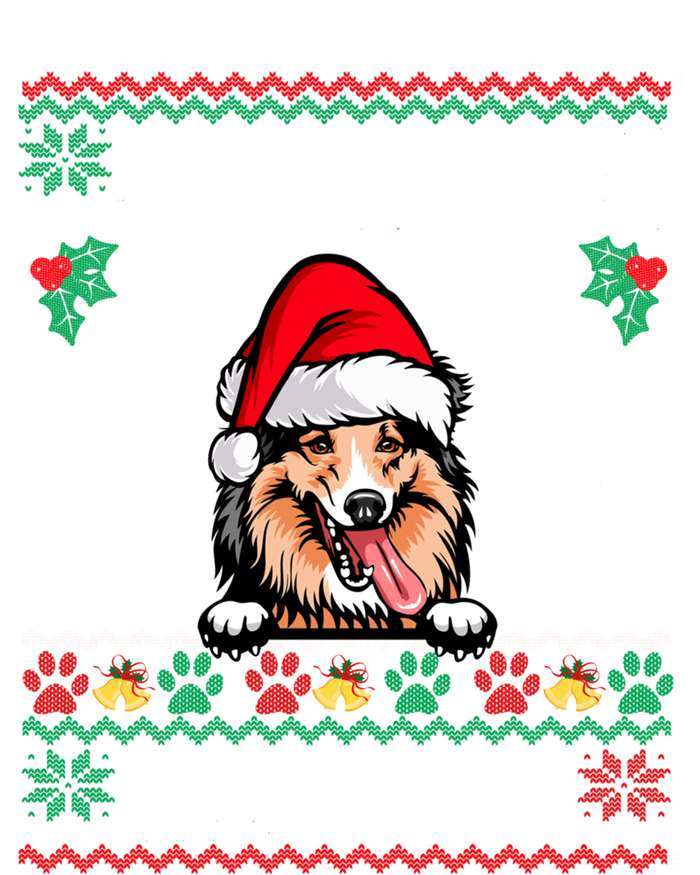 Merry Woofmas Shetland Sheepdog Dog Christmas Ugly Xmas Cute Gift Insulated Varsity Jacket