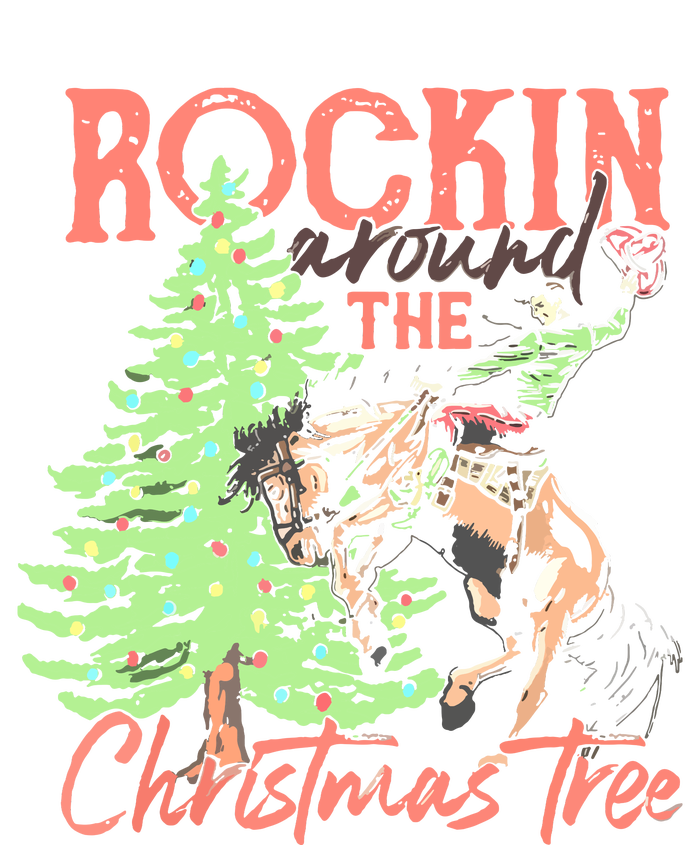 Rockin' Around The Christmas Tree Cowboy Santa Ride Horse Sweatshirt Cinch Pack Bag