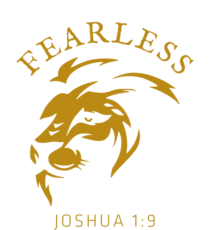 Christian Faith Fearless Joshua 1:9 Lion Of Judah Gift Baby Long Sleeve Bodysuit