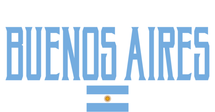 Buenos Aires Argentina Flag Vintage Light Blue Text Gift Mousepad