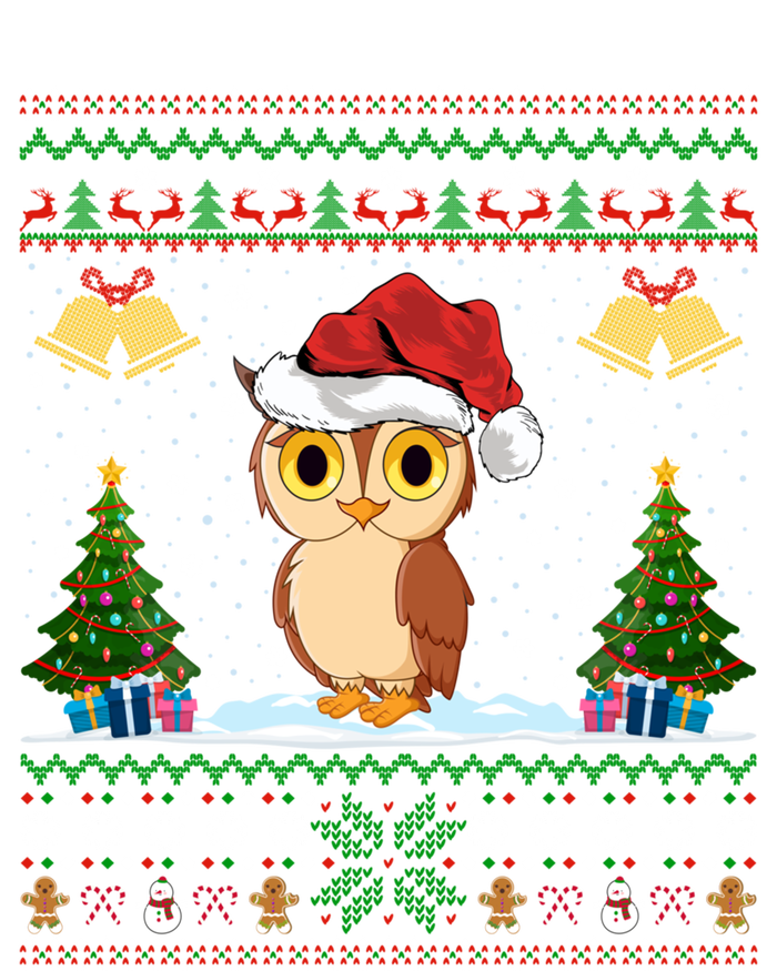 Santa Hat Owl Bird Xmas Lighting Ugly Owl Christmas Meaningful Gift Canvas