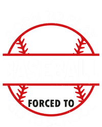 Born To Play Baseball Forced To Go To School Gift Women's Tri-Blend 3/4-Sleeve Raglan Shirt