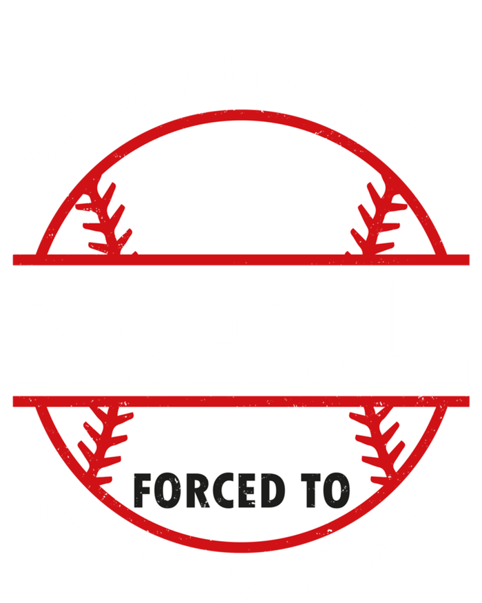 Born To Play Baseball Forced To Go To School Gift Women's Tri-Blend 3/4-Sleeve Raglan Shirt