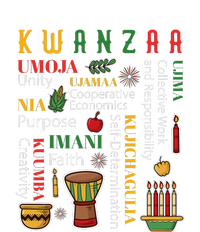 Happy Kwanzaa Drum Kinara Seven Candles Africa Celebration T-Shirt