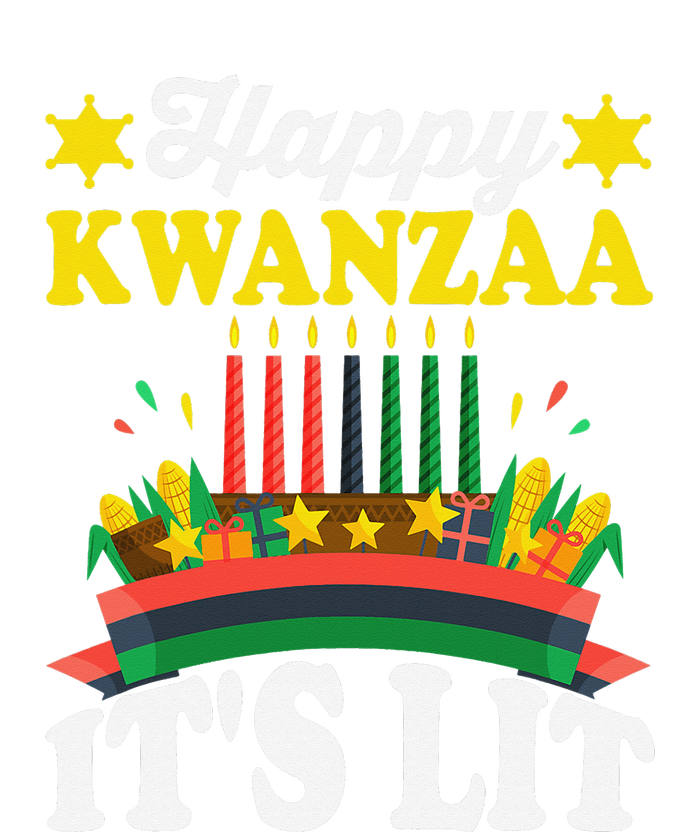 Happy Kwanzaa It's Lit African American Women's V-Neck T-Shirt