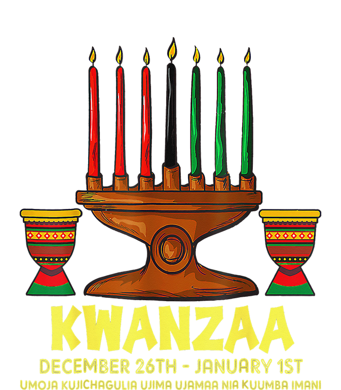 Happy Kwanzaa Kinara Candles African American Christmas Day T-Shirt