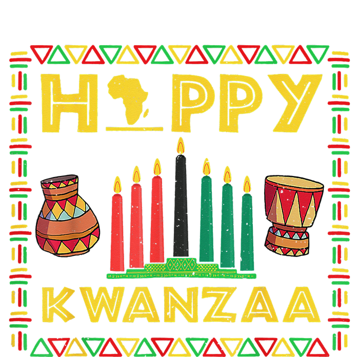 Happy Kwanzaa Kinara Candles Principles African American Ladies Long Sleeve Shirt