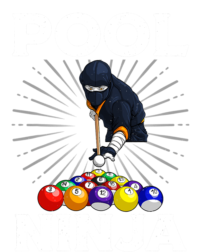 Cool Billiards Art For Pool Player Ninja Billiard V-Neck T-Shirt