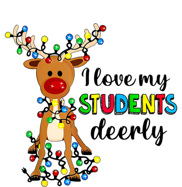 I Love My Students Deerly Funny Reindeer Christmas Teacher Gift Poster