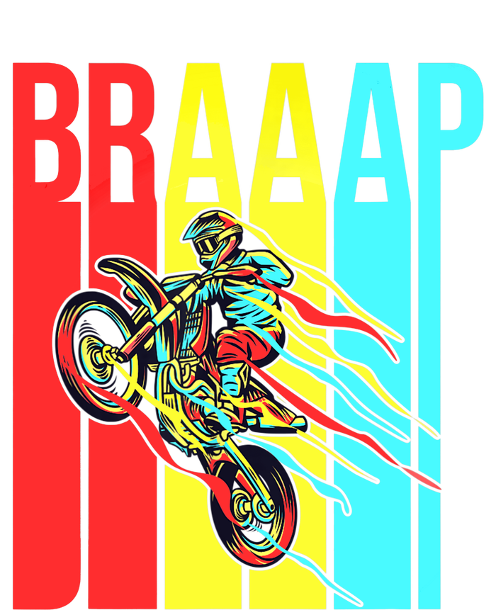 Braaap USA Flag Moto Motorcycle Dirt Bike Racing Rider Retro T-Shirt