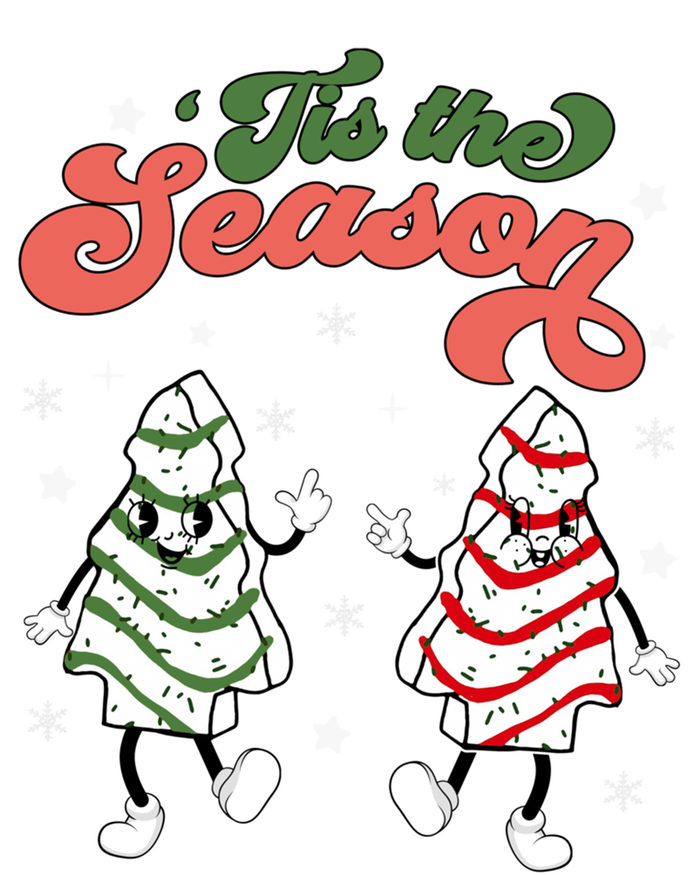 Retro Tis The Season Christmas Tree Cakes Debbie Funny Great Gift Full-Length Apron With Pockets