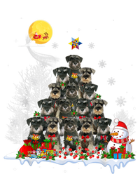 Schnauzer Dog Lover Matching Santa Christmas Tree Gift T-Shirt