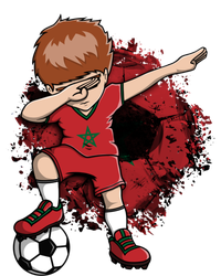 Dabbing Soccer Boy Gift Morocco Jersey Moroccan Football Fans Cool Gift T-Shirt