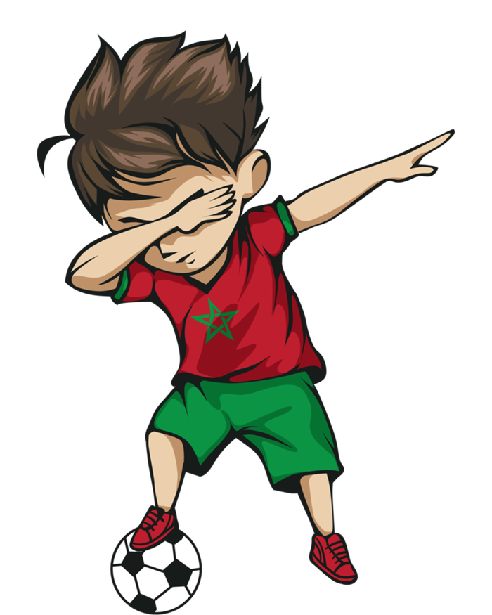 Dabbing Soccer Boy Morocco Cool Gift Moroccan Football Soccer Gift T-Shirt