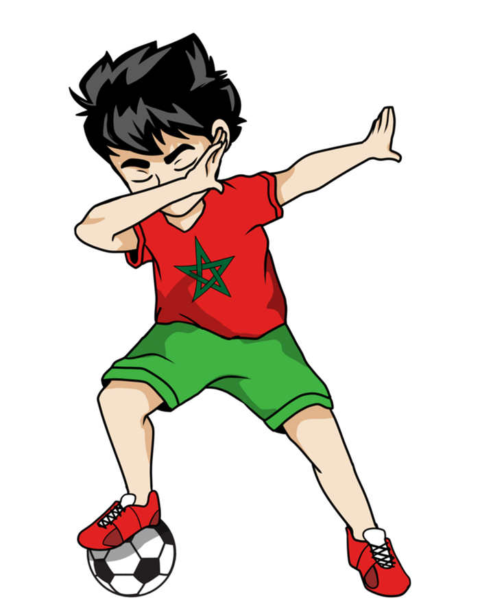 Dabbing Soccer Boy Morocco Football Cool Gift Moroccan Gift Funny Gift T-Shirt