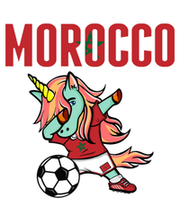 Dabbing Unicorn Morocco Soccer Fans Jersey Moroccan Flag Gift Kids Long Sleeve Shirt