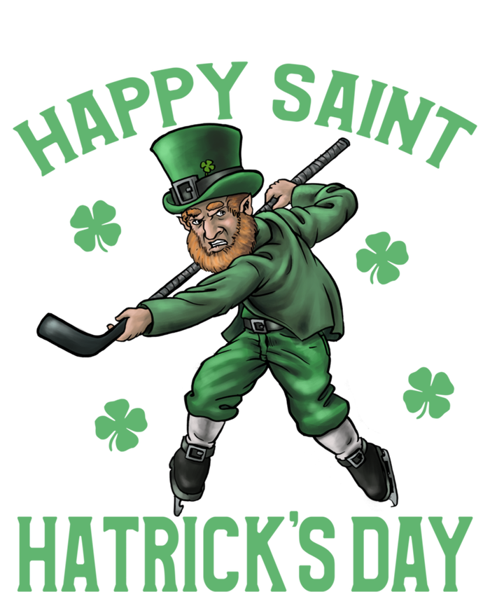 Happy Saint Hatricks Day St Patrick's Day Hockey Leprechaun Gift T-Shirt