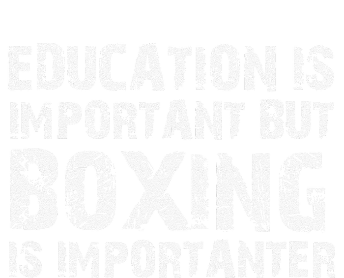 Education Is Important But Boxing Is Importanter Funny Stripe Pom Pom Beanie