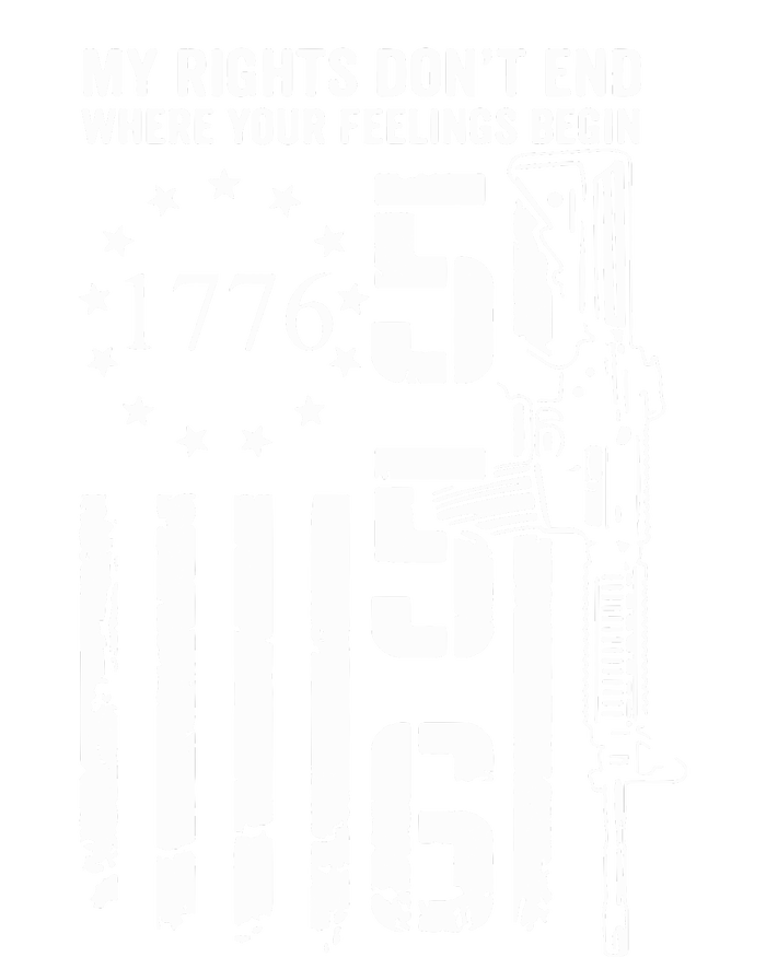 My Rights Don't End Where Your Feelings Begin AR15 USA Flag T-Shirt