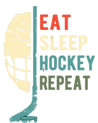 Eat Sleep Hockey Repeat Funny Retro Vintage Kids Long Sleeve Shirt