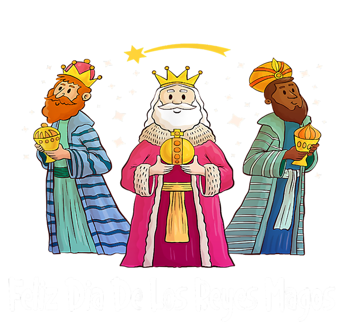 Feliz Dia De Reyes Day Wise Three Kings Tee Happy Epiphany Women's V-Neck T-Shirt