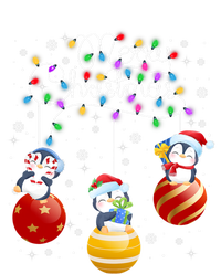 Cute Penguins Merry Christmas Lights Ornats Balls Pajama Cute Gift Stripe Pom Pom Beanie