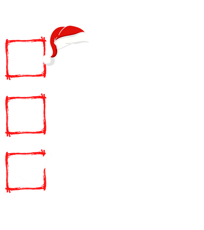 Nice Naughty I Regret Nothing Christmas List Santa Claus Gift Kids Hoodie