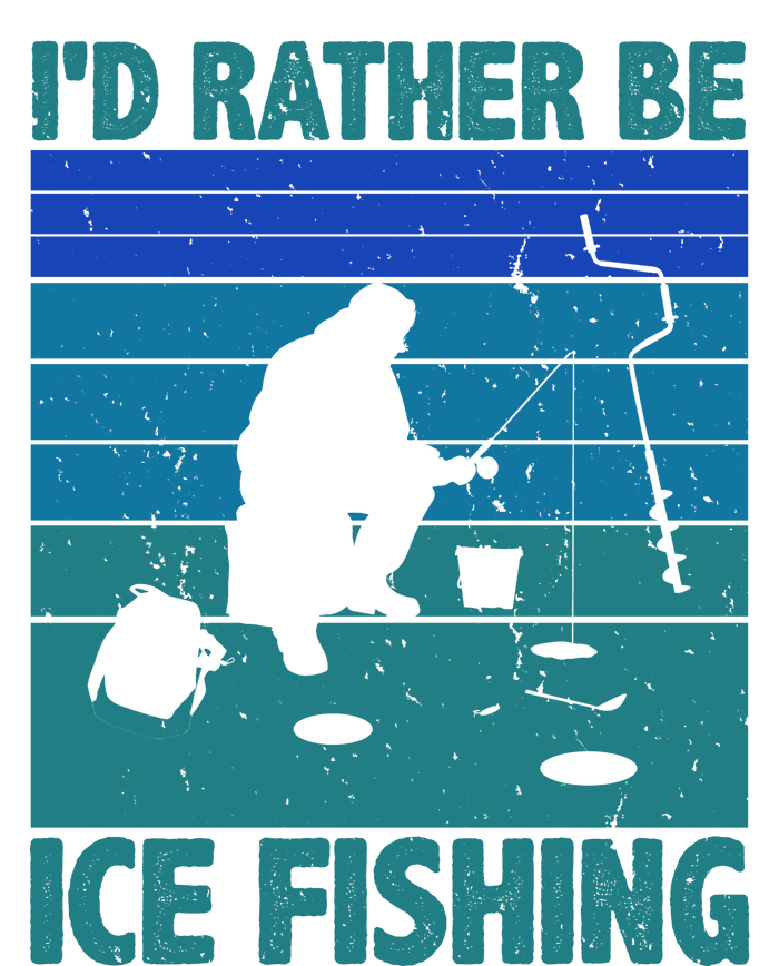 I'd Rather Be Ice Fishing Hobby Retro Gift T-Shirt