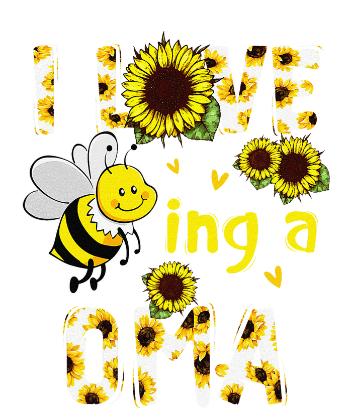 I Love Being A Oma Sunflower Bee Funny Mother's Day Canvas