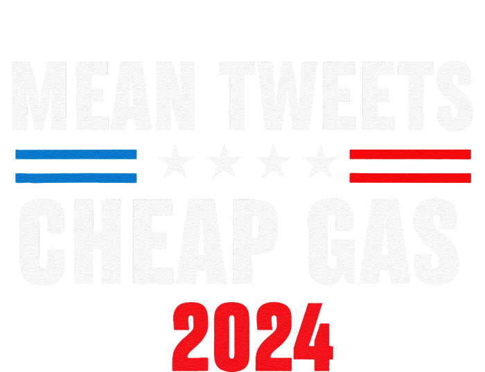 Mean Tweets And Cheap Gas Funny 2024 Pro Trump Women's V-Neck T-Shirt