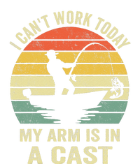 Can't Work Today My Arm Is In A Cast Funny Fishing Women's V-Neck T-Shirt