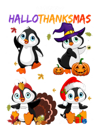 Penguin Happy Hallothanksmas Halloween Thanksgiving Xmas Cute Gift Sweatshirt