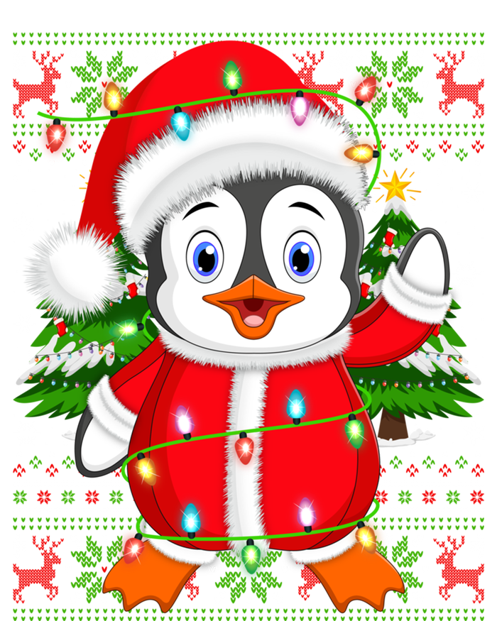 Penguin Xmas Tree Matching Santa Penguin Ugly Christmas Cool Gift Tie-Dye Long Sleeve Shirt