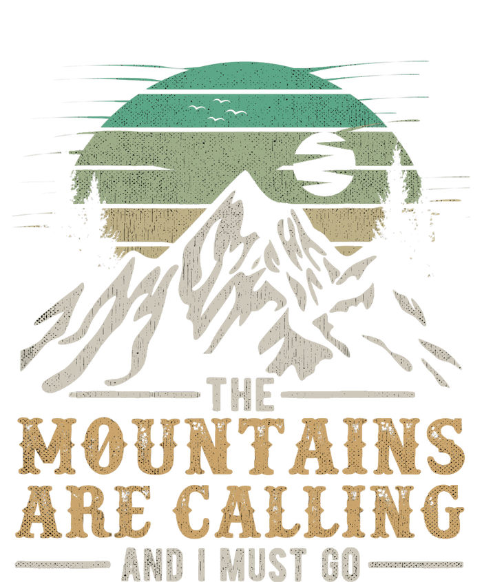 Funny Hiking Tee The Mountains Are Calling And I Must Go Womens Cotton Relaxed Long Sleeve T-Shirt