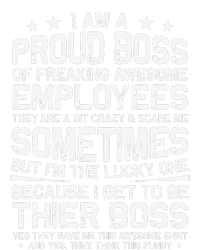 Funny I Am A Proud Boss Of Freaking Awesome Employees Boss Drawstring Bag