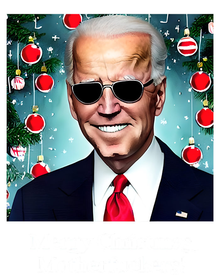 Merry Christmas Motherfuckers Funny Joe Biden Dark Brandon Christmas Holiday T-Shirt